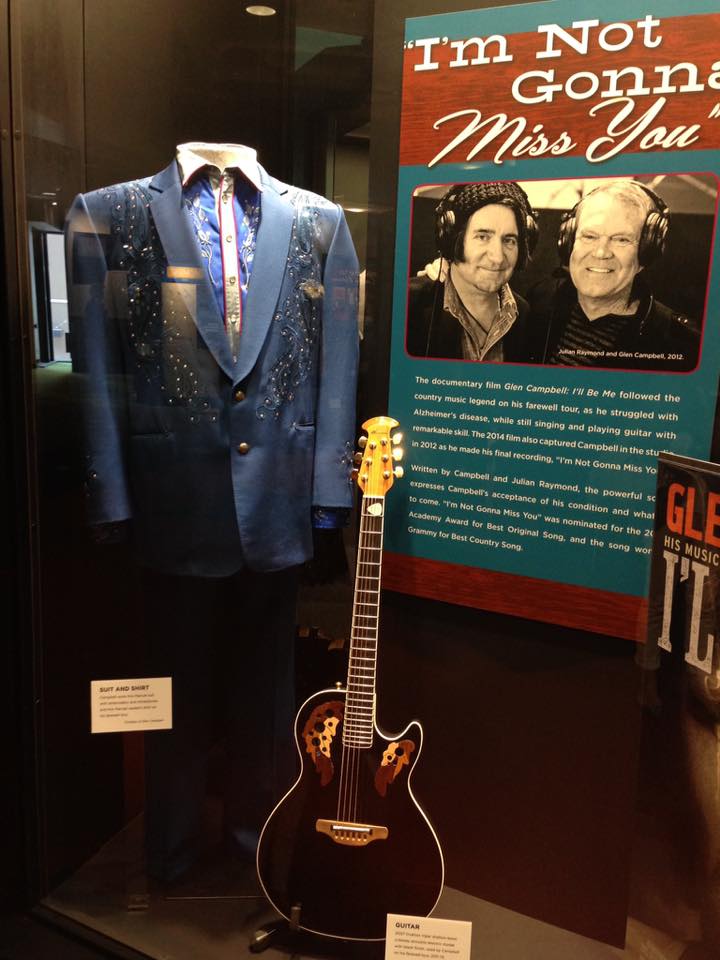 Glen's Ovation EA68 Black Viper at the Country Music Hall of Fame from The Art of Glen Campbell facebook page