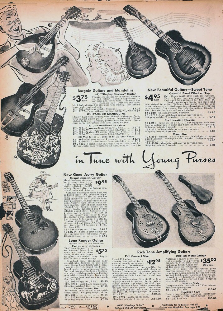 Cowboy Guitars in the Sears and Roebuck Catalog