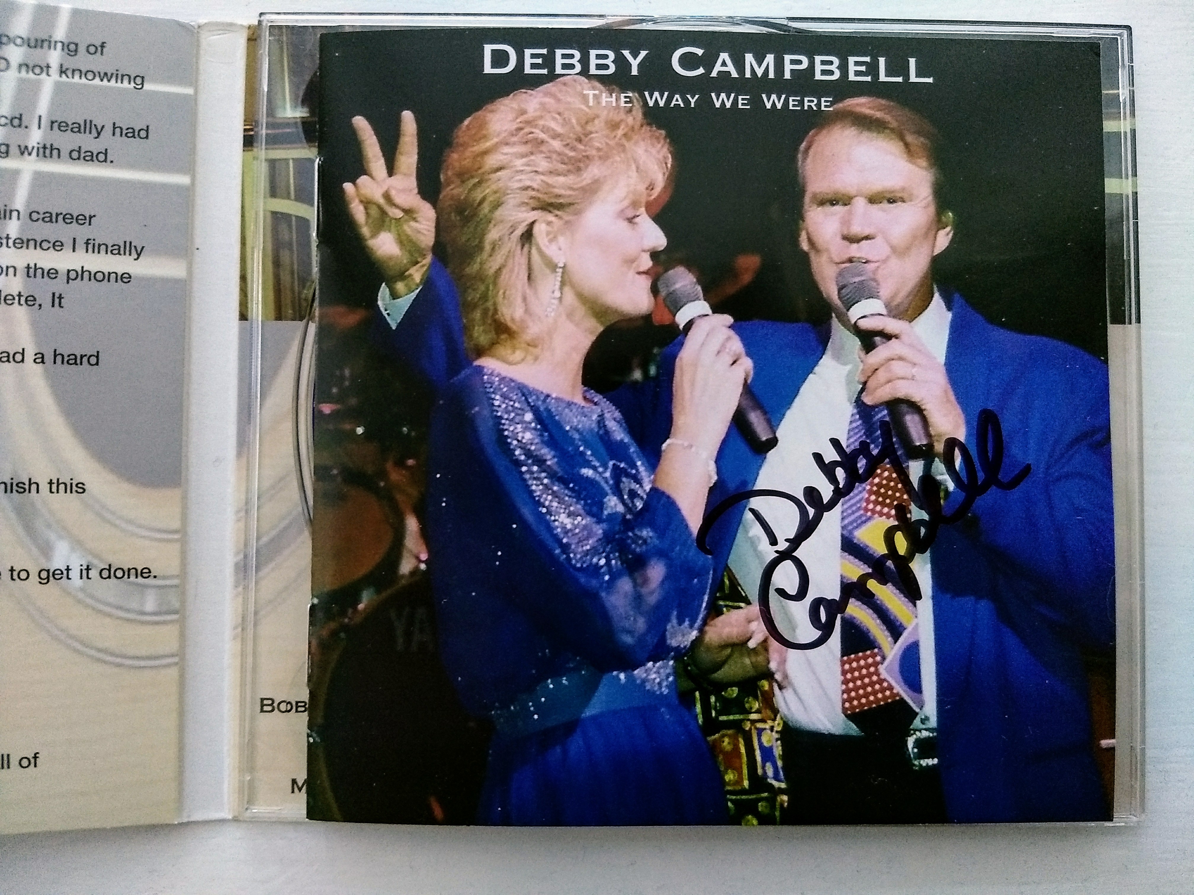 Booklet signed by Debby Campbell