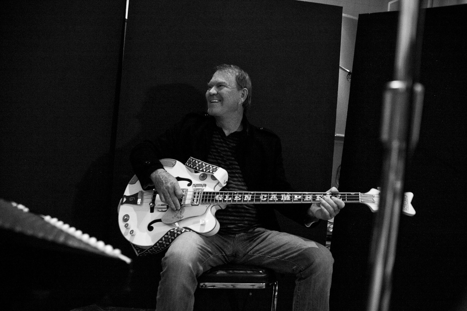 Glen Campbell_Surfdog Press Photo_Black and White_with signature guitar.jpg