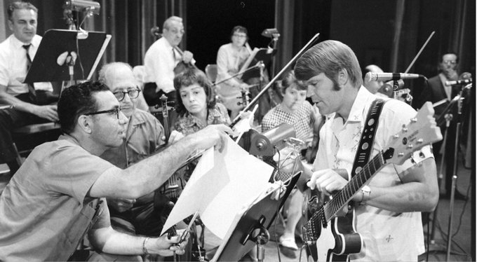 Glen Campbell Practicing with the Orchestra for Hemisvair 1968.jpg