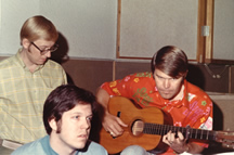 Bill Graham, Dennis McCarthy and Glen in the studio