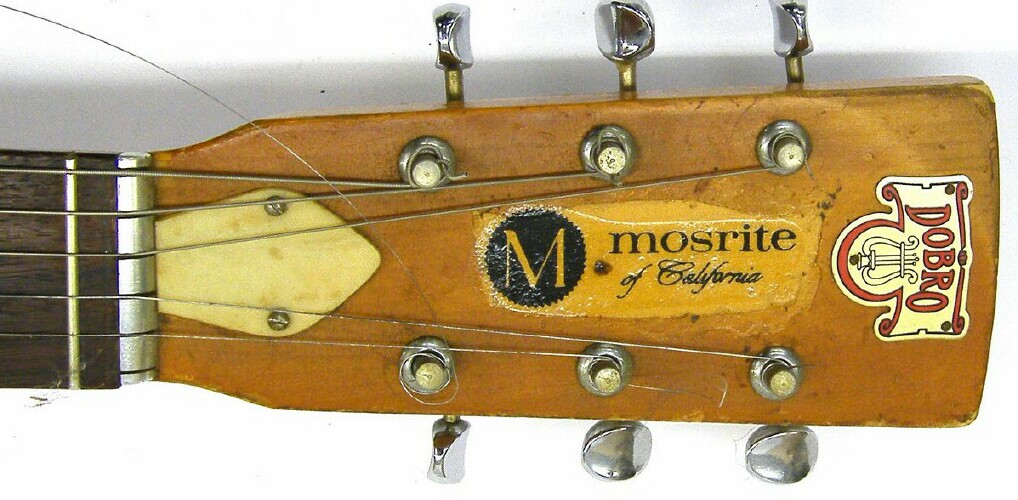 Guitar head of the Mosrite Dobro D-50e