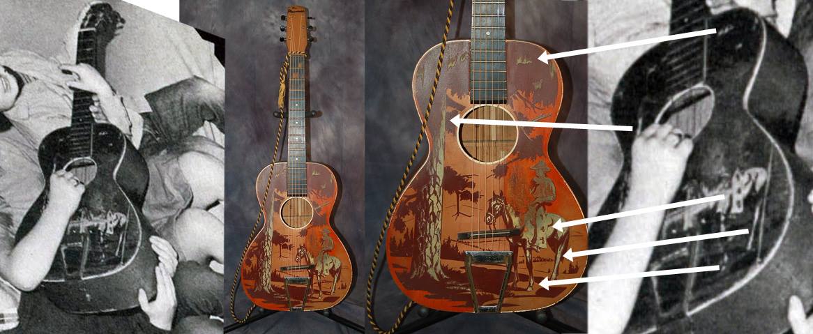 Comparison of "The Plainsman" Cowboy Guitar with Glen's Guitar; courtesy of Randy Holmes