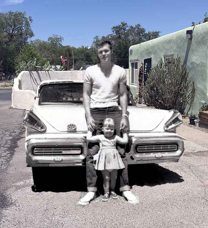 Glen and Debby in front of the 50's Apt Today
